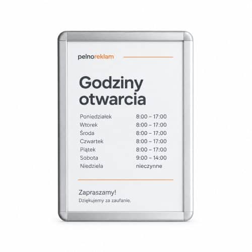 Ramka OWZ 32 mm na plakaty – naroża zaokrąglone