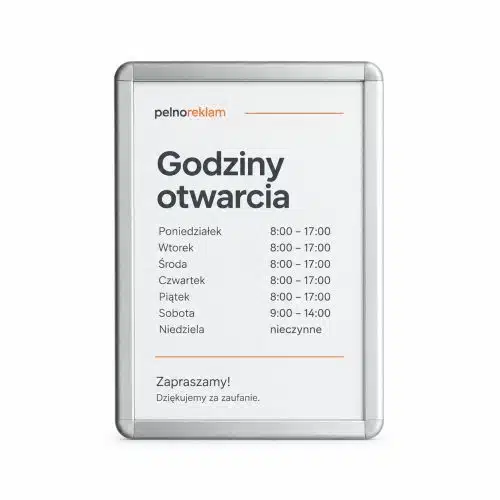 Ramka OWZ 32 mm na plakaty – naroża zaokrąglone